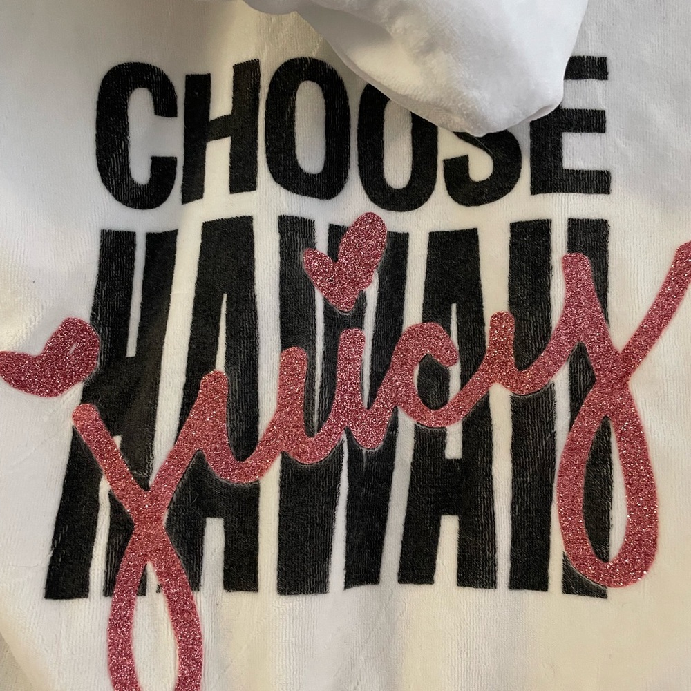 Juicy Couture White Track zip up hoodie